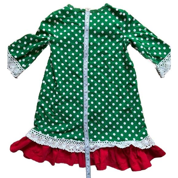 VTG Bonnie Jean Little Girls Ruffle Holiday Dress Sz 4T Toddler Snowman Winter - Picture 5 of 6